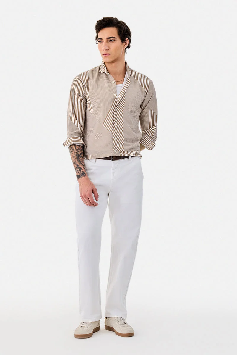 SNITCH Slim Fit Stripes Shirt